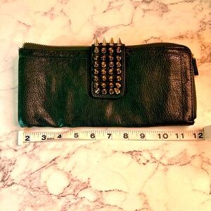 Fun and funky leather clutch.